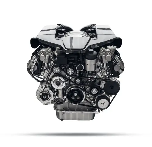 Car engine isolated on white background